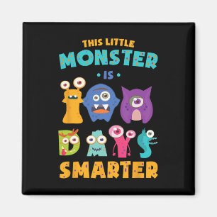 Little Monster Is 100 Days Smarter School Kids Lea Magnet