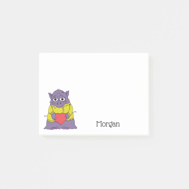 Little Monster Personalised Post-it Notes (Front)