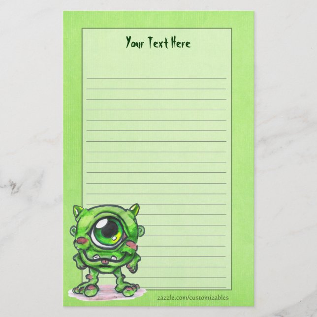 Little Monster Stationery (Front)