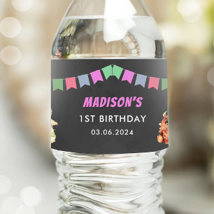 Little Monster Themed Birthday Party  Water Bottle Label