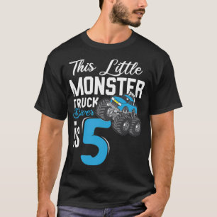 Little monster truck Driver 5th Birthday namaste b T-Shirt