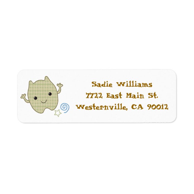 Little Monsters Baby Shower Address Label (Front)