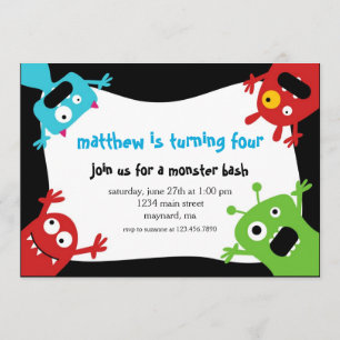 Little Monsters Birthday Invitation