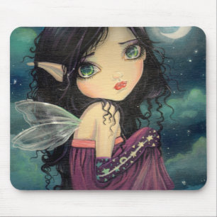Little Moon Big-Eye Fairy Fantasy Art Mouse Mat