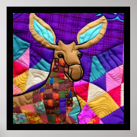 Little Moose Calf Quilt Like Design