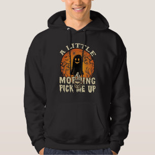 Little Morning Pick Me Up Halloween Ghost Skull Mu Hoodie