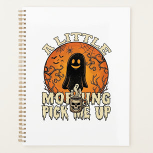 Little Morning Pick Me Up Halloween Ghost Skull Mu Planner