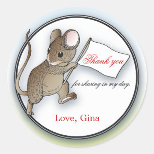 Little Mouse   Baby Shower Favour Sticker