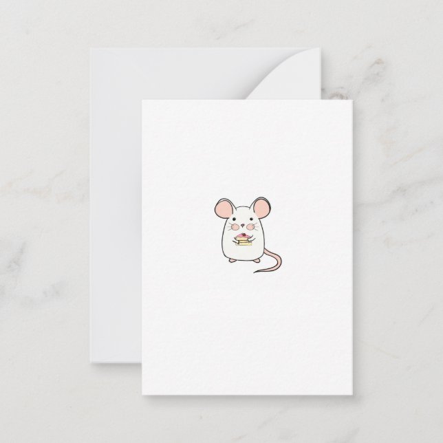 Little mouse, cute mouse theme design card (Front)