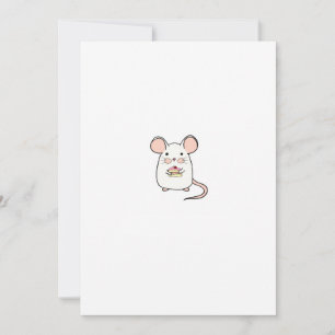 Little mouse, cute mouse theme design invitation