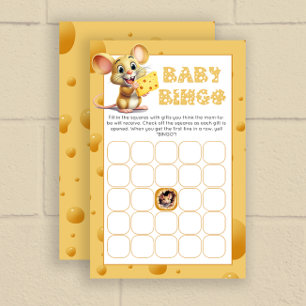Little mouse in cheese Baby Shower bingo game