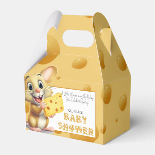 Little mouse in cheese Baby Shower Favour Box
