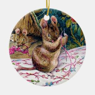 Little Mouse Sewing Hanging Ornament
