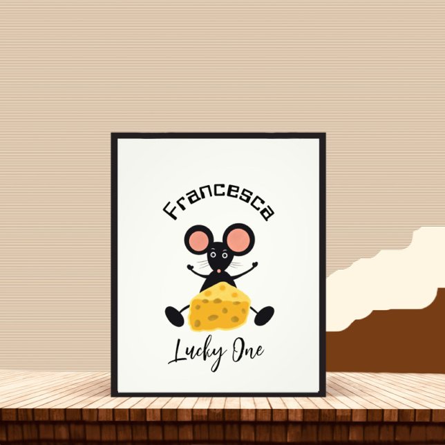 Little mouse with cheese photo print (Creator Uploaded)