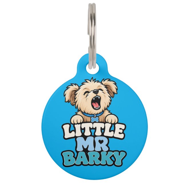 Little Mr Barky Dog Tag (Front)