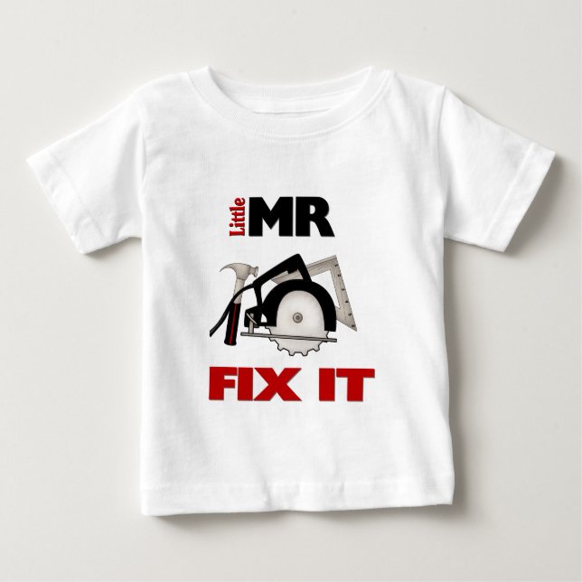 Little Mr Fix It Baby T-Shirt (Front)