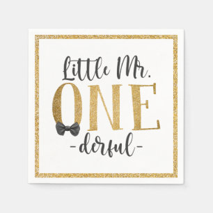 Little Mr. One Derful 1st Birthday  Napkins