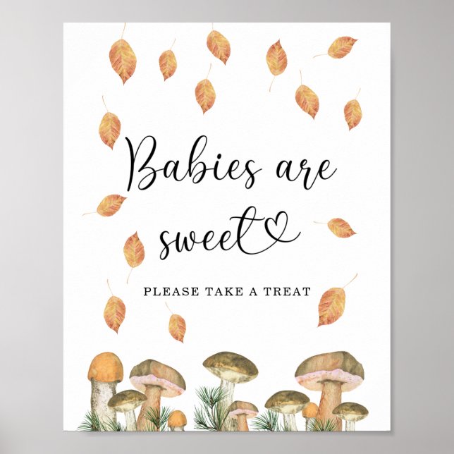little mushroom - babies are sweet poster (Front)