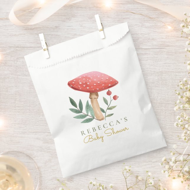 Little mushroom Baby Shower  Favour Bags (Clipped)