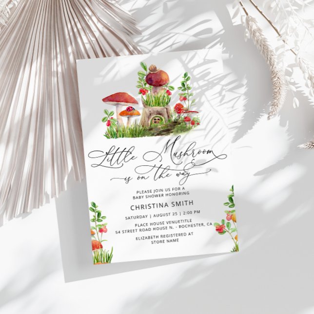Little Mushroom Baby Shower  Invitation (Creator Uploaded)