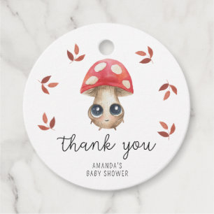 Little mushroom - Baby shower thank you Favour Tags