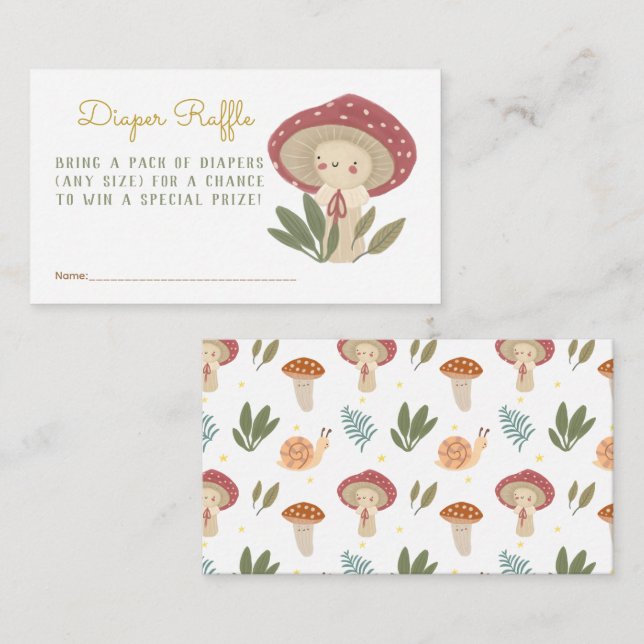 Little mushroom Diaper Raffle Enclosure (Front/Back)