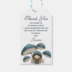 Little Mushroom Fairy Kids Birthday Thank You Gift Tags