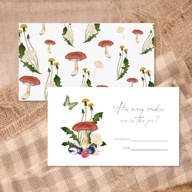 Little mushroom - Guess how many candies game Enclosure Card (Creator Uploaded)