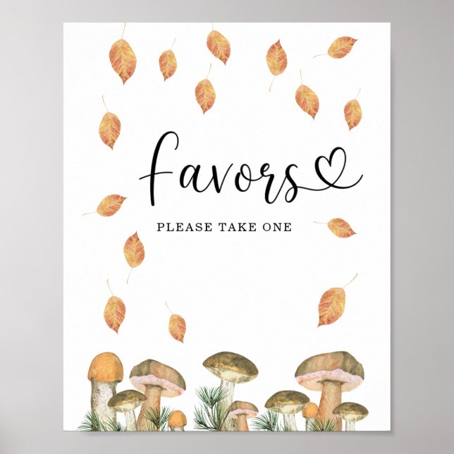 little mushroom is on the way fall Favours Poster (Front)