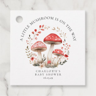 Little Mushroom Wildflowers Baby Shower Favour Tags