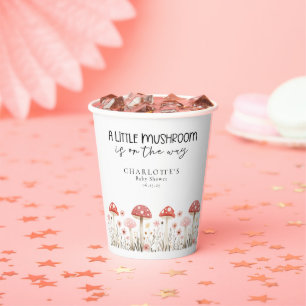 Little Mushroom Wildflowers Baby Shower Paper cup