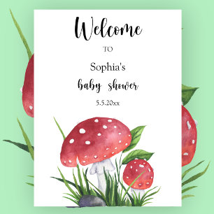 Little mushrooms - Welcome baby shower Poster