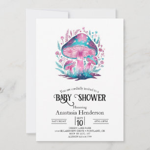 Little Mystical Mushroom Baby Shower Invitation