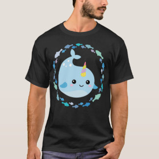 Little narwhal unicorn whale 1 T-Shirt