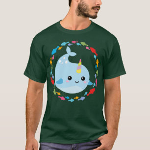 Little narwhal unicorn whale 2 T-Shirt