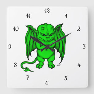 Little nasty Devil Square Wall Clock
