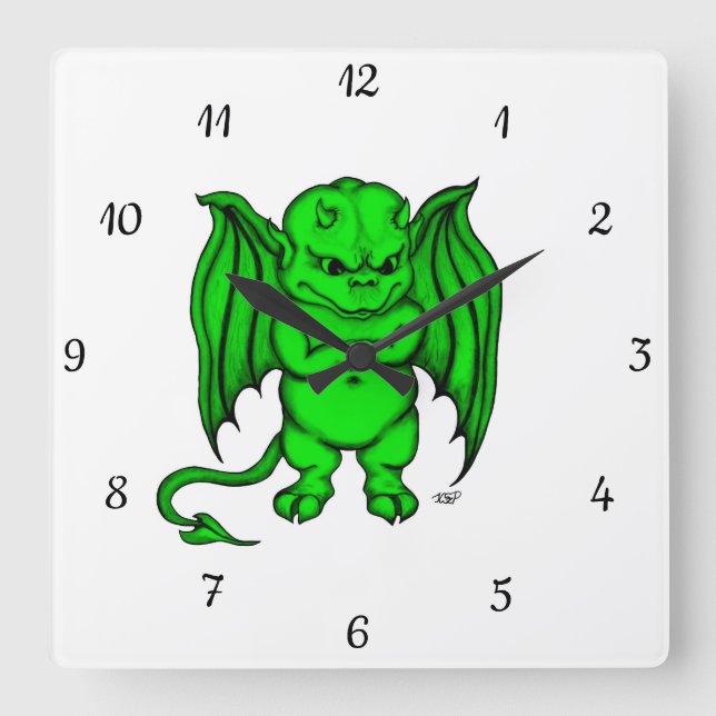Little nasty Devil Square Wall Clock (Front)