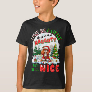 Little Naughty But Nice Xmas Cavalier King Charles T-Shirt