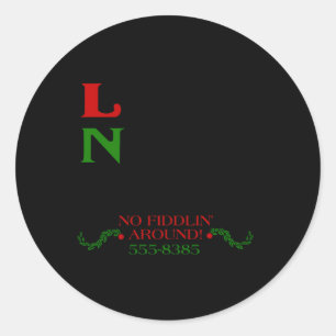 Little Nero'S Pizza No Fiddlin' Around Classic Round Sticker