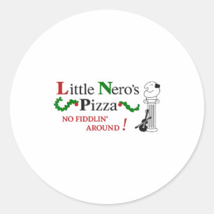 Little Nero's Zza  Classic Round Sticker