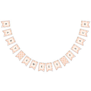 Little New Baby Sweet Peach Baby Shower Banner