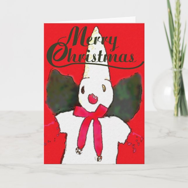 Little New Orleans Snowman Holiday Card (Front)