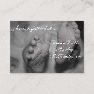 Little Newborn Feet Baby Registry Cards