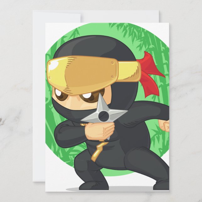 Little Ninja Holding Shuriken (Front)