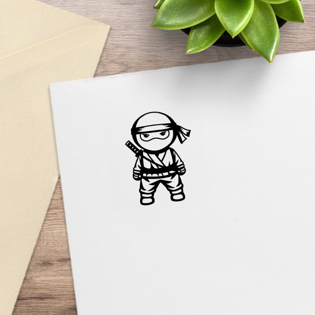 Little Ninja Warrior 1x1 Rubber Stamp (Creator Uploaded)