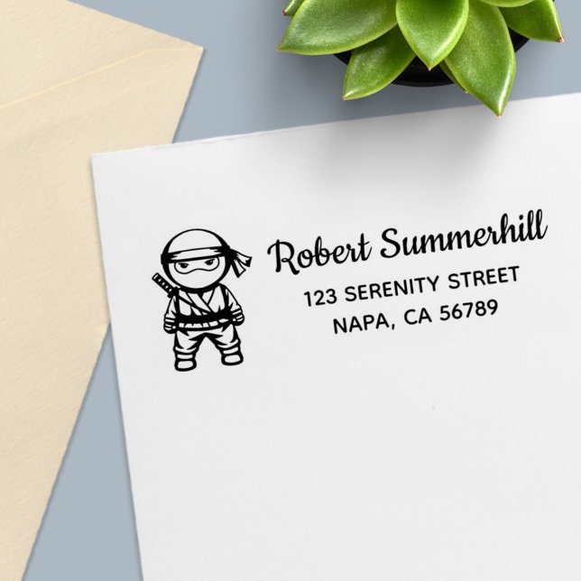 Little Ninja Warrior Address Self-inking Stamp (Creator Uploaded)