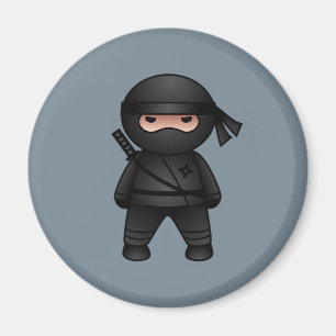 Little Ninja Warrior on Grey Magnet