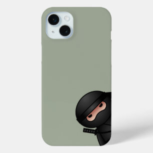Little Ninja Warrior on Sage Green iPhone 15 Mini Case