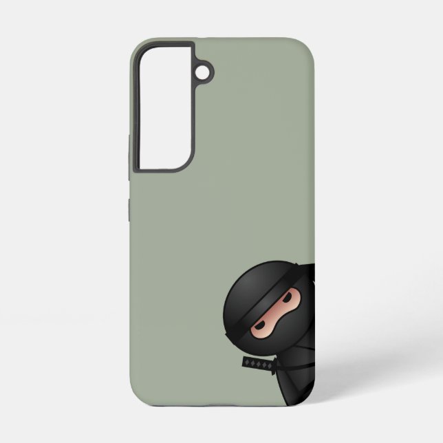 Little Ninja Warrior on Sage Green Samsung Galaxy S22 Case (Back)