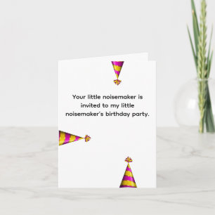 Little Noisemaker Kid's Birthday Party Invitation